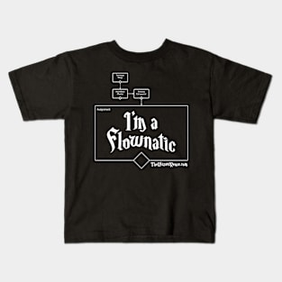 I'm a Flownatic - White Text Kids T-Shirt